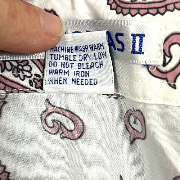 Liz Thomas II Womens Paisley Print Long Sleeve Button Down Shirt Size 24W/44 - Picture 5 of 6